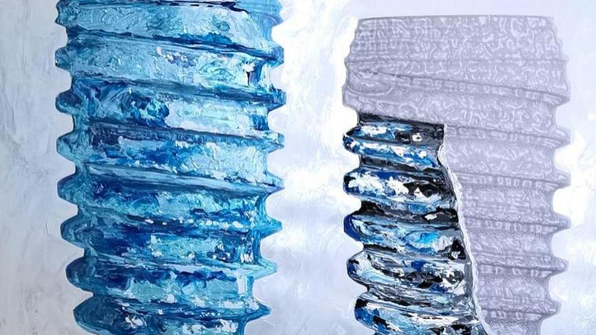 Hybrid-Kunst Fotografie, Grafikdesign und Acrylfarbe in Spachteltechnik